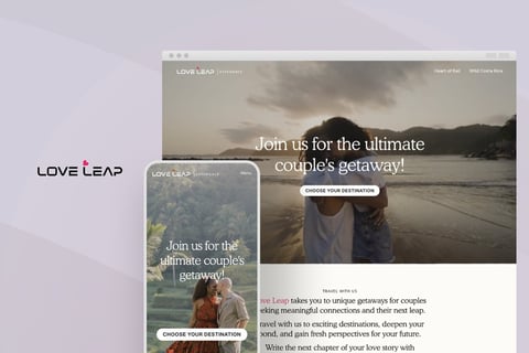Love Leap – Luxury Retreat Brand Design & Web Design project