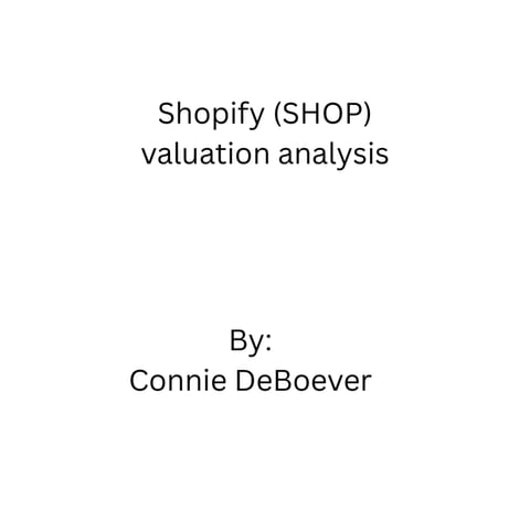 Valuation Analysis project