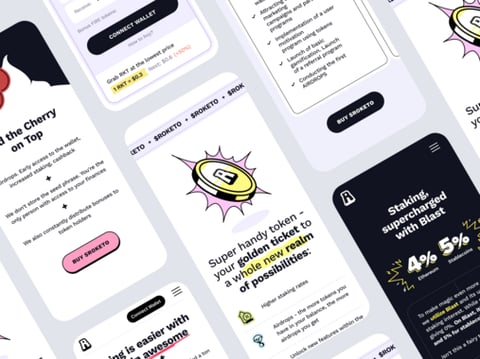 Landing page design. Roketo - Investing and saving money in a fun way. project
