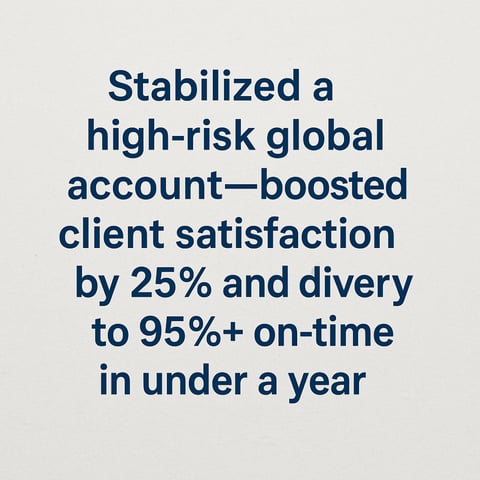 Stabilizing a Declining Strategic Account project