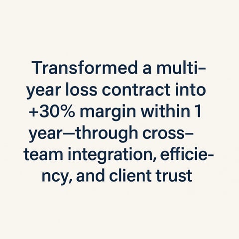Restoring Profitability on a Multiyear Contract project