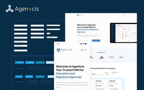Design System Development and Landing Page Redesign for Agentcis CRM Platform project