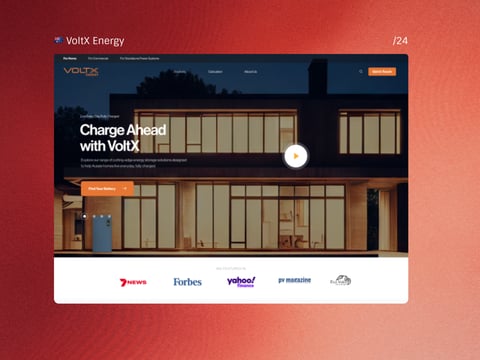 VoltX – Premium Lead-gen Website and Product Design project