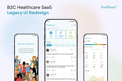 B2C Healthcare App UI Redesign project