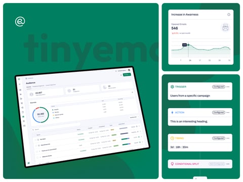 tinyEmail | Email Marketing App | Figma UI/UX & Data Visualization project