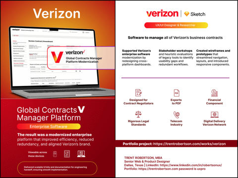Verizon Enterprise Contracts Platform Modernization project