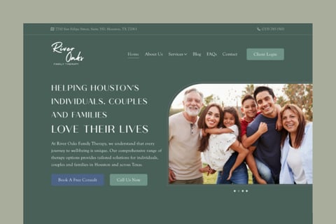 River Oaks Family Therapy Website Redesign project