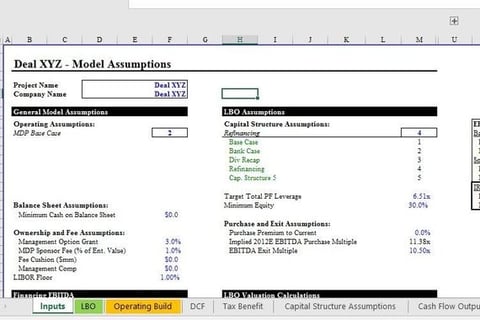 Private Equity LBO & Valuation Model project