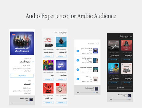 Audio Platform Designed for an Arabic Audience project