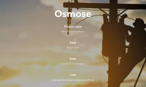 Osmose Portal Redesign project