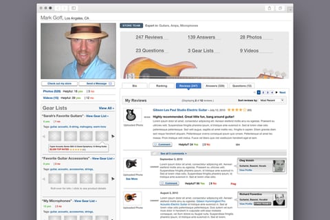 UX/UI Design for Guitar Center project