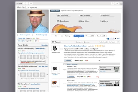 UX/UI Design for Guitar Center project