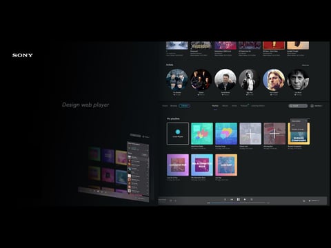 Sony Music Ecosystem: UX Strategy & Web Player Launch project