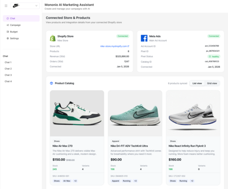 MononioAI — AI-powered Marketing Concierge for Effortless Campaign Management project