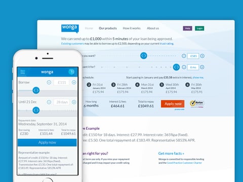 Wonga | Short-term Loans project
