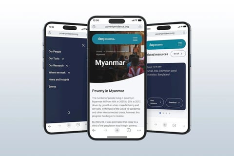 Website for Data and Evidence to End Extreme Poverty project