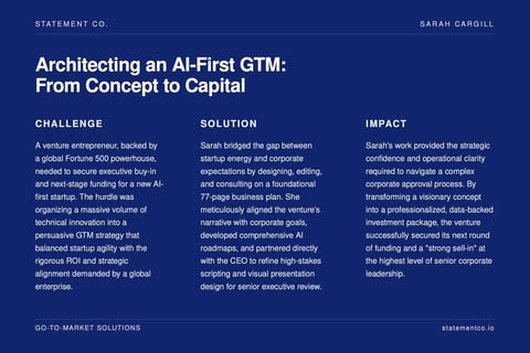 Architecting an AI-first GTM: From Concept to Capital project