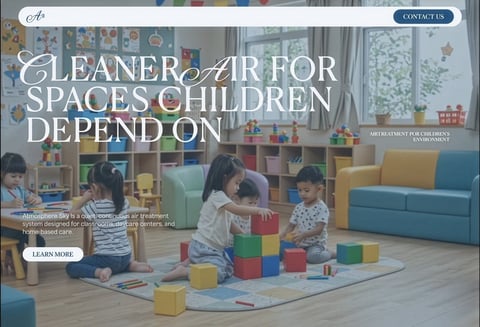 Air Filtration System Landing Page project