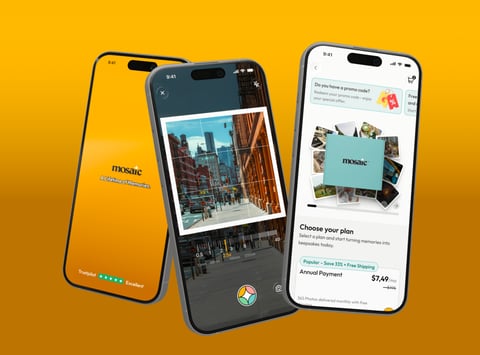 Mosaic Journal — iOS Redesign for Dragon's Den-funded Photo Journaling App project