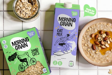 Morning Grain Snack Beverage Branding and Packaging project