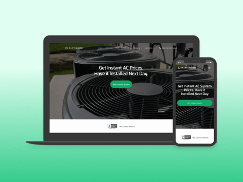 HVAC Replacement Wizard and Responsive Website project