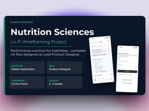 Nutrition Sciences – High-performance Athlete Mobile Platform project