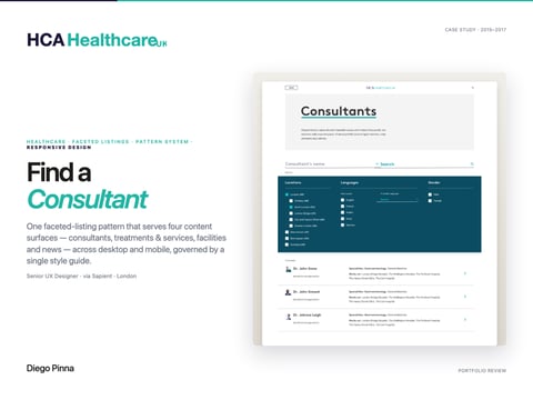 Healthcare UK - Find a Doctor (Specialist - Consultant) project