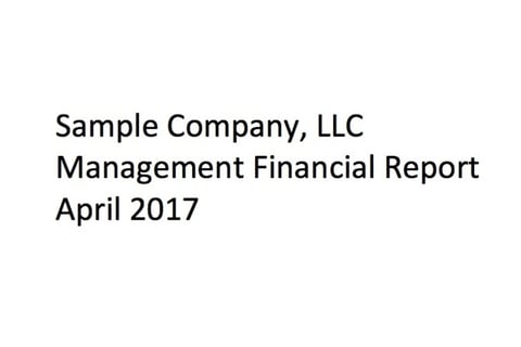 Management Financial Report project