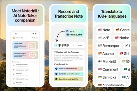 Notedrill — AI Note-taker for Students (Mobile App) project