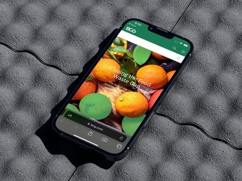 BCG Food Waste Landing Page project
