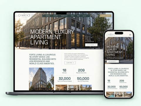 Forte Living, Luxury Residential Real Estate Website project