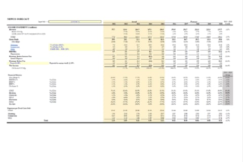 Three Statement Financial Pro Forma project