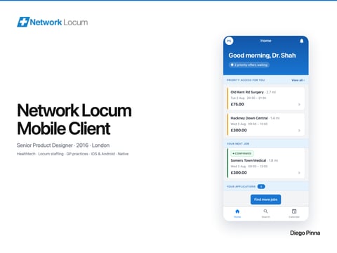 Network Locum Mobile App (Android and iOS) project