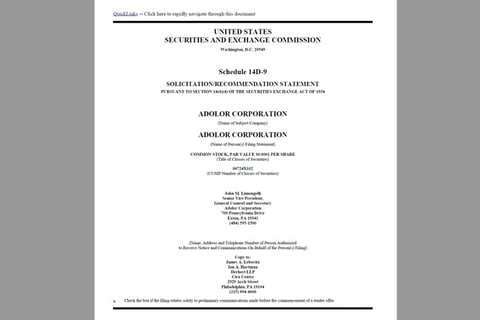Fairness Opinion project
