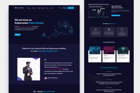 Platform9 | Website Design project