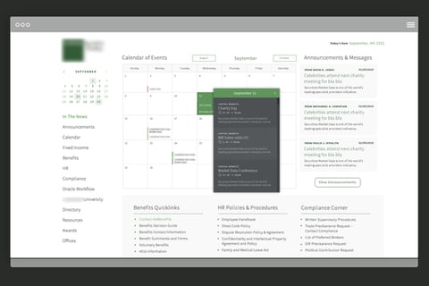 Financial Intranet Website project