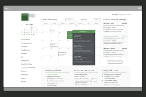 Financial Intranet Website project
