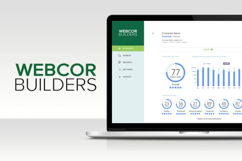 Webcor Builders Contractor Evaluation Web and Mobile App project