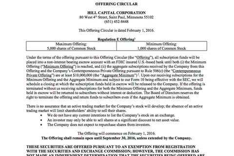 Private Placement Memorandum project