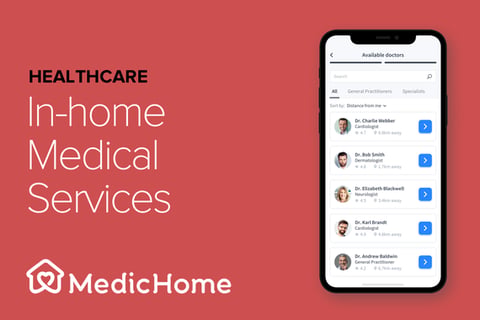 B2C In-home Medical Services | Mobile UX and UI project