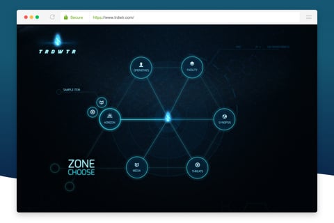 TRDWTR | Futuristic Sci-Fi User Interface project
