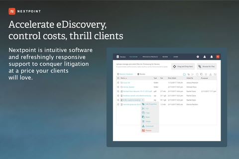eDiscovery User Flow Enhancements project