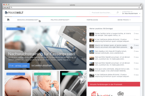 Praxiswelt — News & Education for Healthcare Professionals project