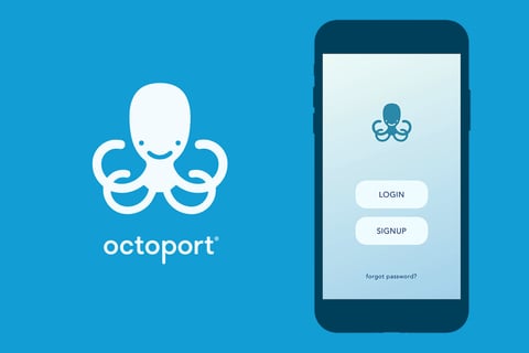 Octoport IoT App | Branding and UI | Control Light, Temperature, and Music project