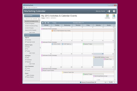 SaaS Marketing Calendar project
