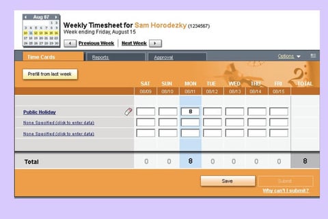 Company-wide Timecard project