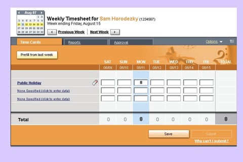 Company-wide Timecard project