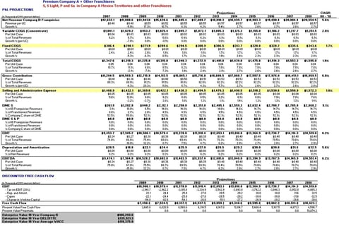Franchise Valuation Model project