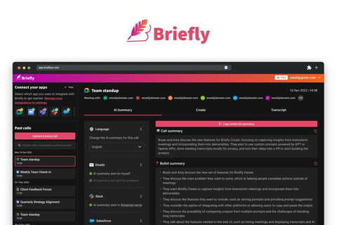 BrieflyAI | AI-powered Productivity Tool project