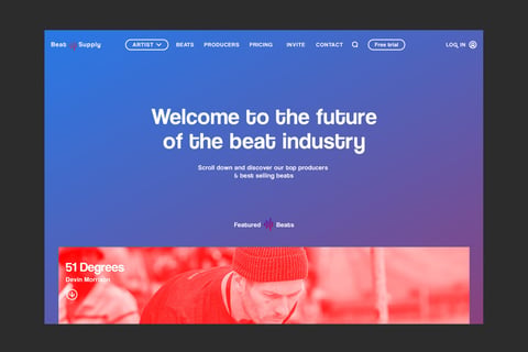 Beat Supply | Beat Marketplace Website and Identity project